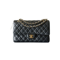 Borsa Jumbo Classic Flap Di Agnello Nera