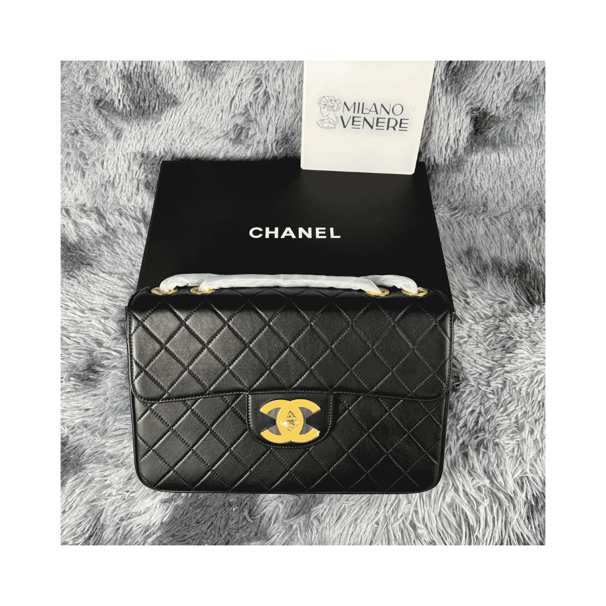 Classic Lambskin Single Flap Nera - immagine 7