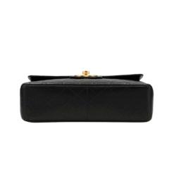 Classic Lambskin Single Flap Nera