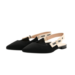 Slingback Flats In Tessuto Tecnico