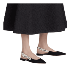 Slingback Flats In Tessuto Tecnico