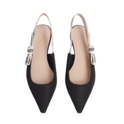 Slingback Flats In Tessuto Tecnico