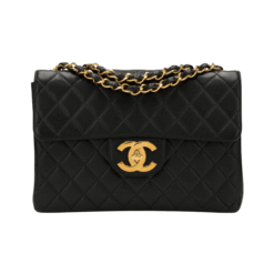 Classic Lambskin Single Flap Nera