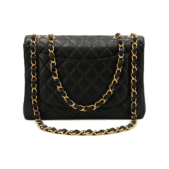 Classic Lambskin Single Flap Nera