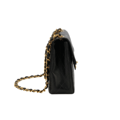 Classic Lambskin Single Flap Nera