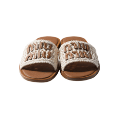 Sandali Slide In Crochet Avorio Bianchi - immagine 4