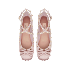 Ballerina In Raso Con Dettagli Rockstud