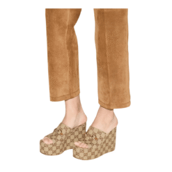 Iconica Tela GG Beige E Marrone Scuro
