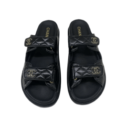 Sandali Slide CC Con Catena Neri