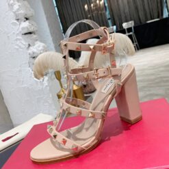 Sandali Rockstud A Gabbia Beige - immagine 8