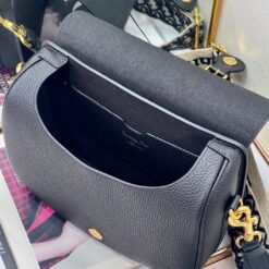Borsa Bobby Oblique nera in vitello granato - immagine 10