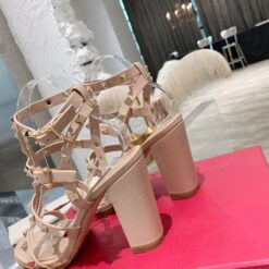 Sandali Rockstud A Gabbia Beige - immagine 7