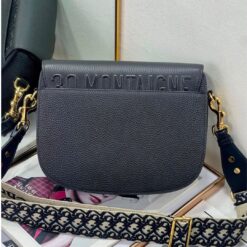 Borsa Bobby Oblique nera in vitello granato - immagine 3