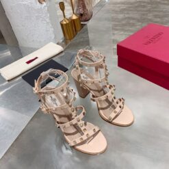 Sandali Rockstud A Gabbia Beige - immagine 4