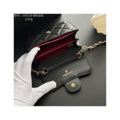 Portacarte Caviar Nero Con Catena - immagine 8