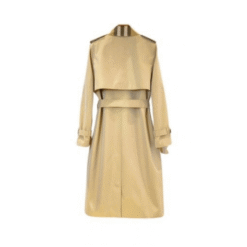 Alternative view of Trench a quadri con cintura beige