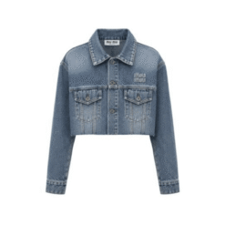 Giacca in denim lavato blu