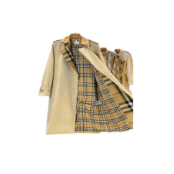Trench a quadri con cintura beige - immagine 3