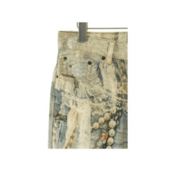 Jeans loose fit con stampa effetto pizzo - immagine 5