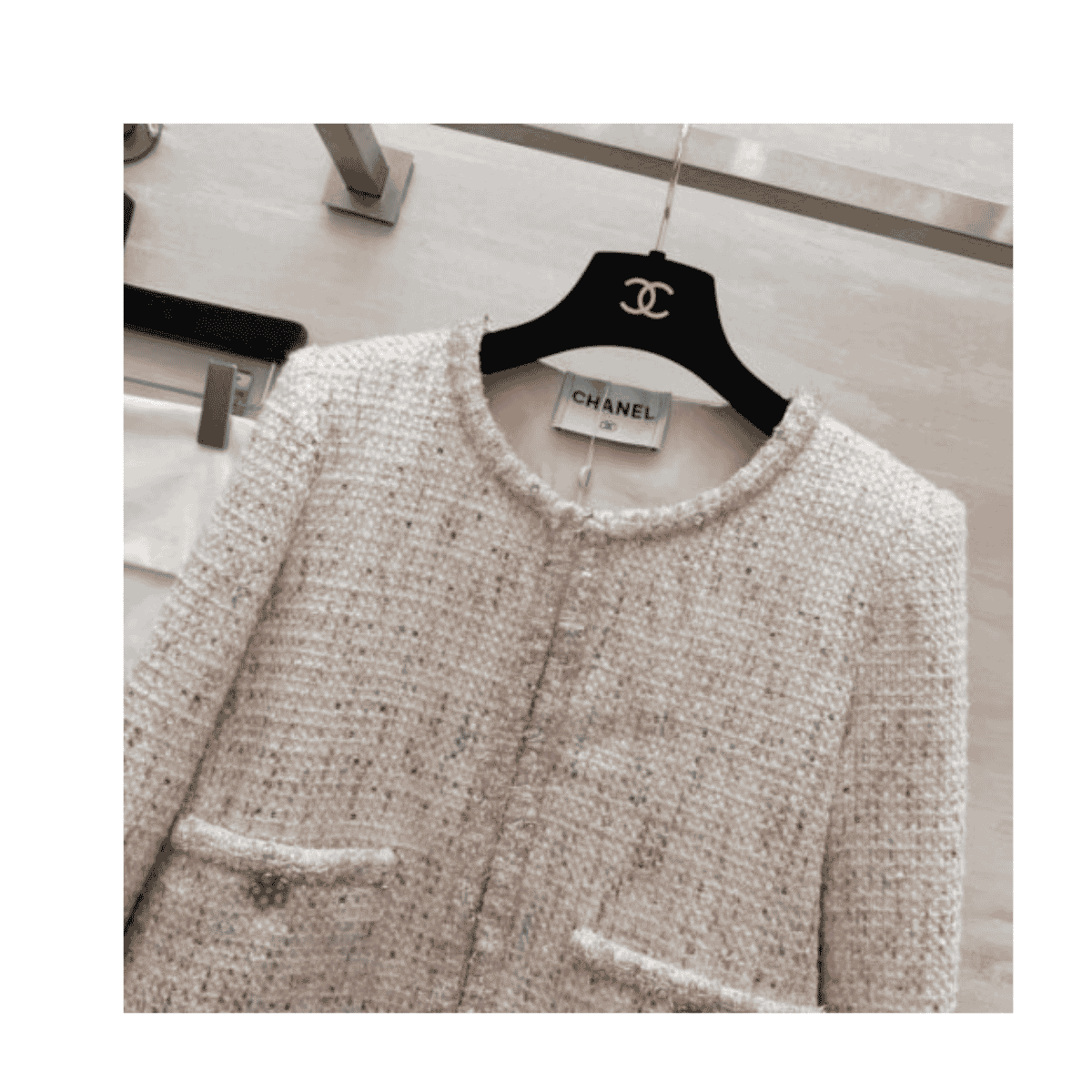 Giacca in tweed rosa - immagine 5
