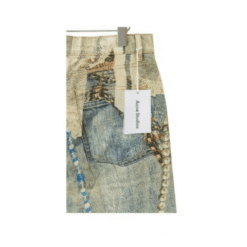 Jeans loose fit con stampa effetto pizzo - immagine 6