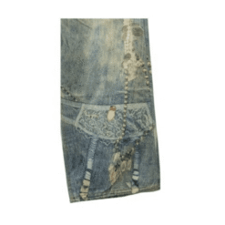 Jeans loose fit con stampa effetto pizzo - immagine 9