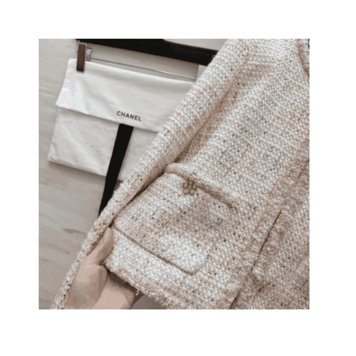 Giacca in tweed rosa - immagine 8
