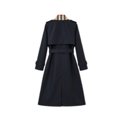 Trench A Quadri Con Cintura Nero - immagine 4