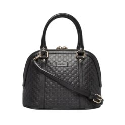 Borsa Mini Nera a Tracolla Monogrammata
