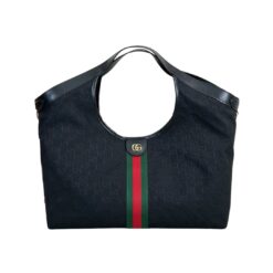 Borsa Tote Grande Giglio Nera