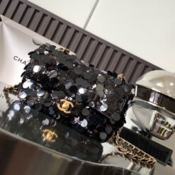 Alternative view of Borsa Nera con Paillettes