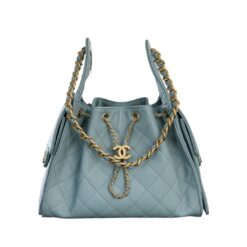 Borsa Hobo Trapuntata Azzurro Chiaro