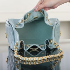 Borsa Hobo Trapuntata Azzurro Chiaro - immagine 10