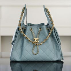 Borsa Hobo Trapuntata Azzurro Chiaro - immagine 3