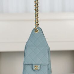 Borsa Hobo Trapuntata Azzurro Chiaro - immagine 9